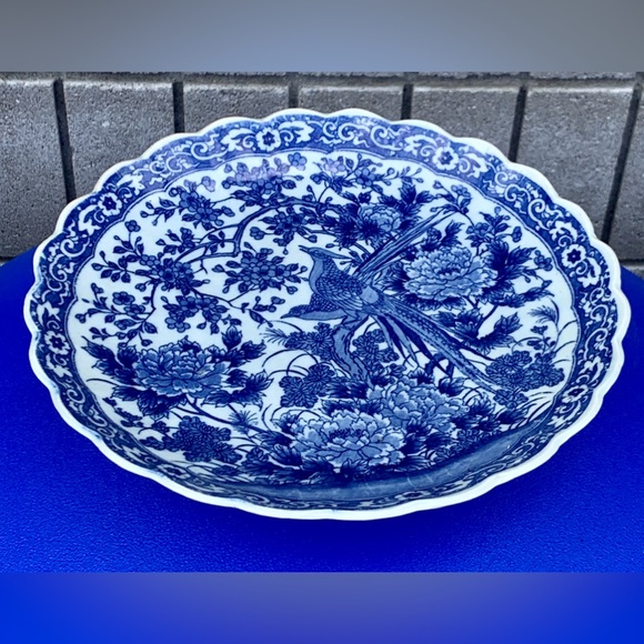 Late 19th Century Antique Chinese Quing Dynasty Scalloped Serving Plate Dish - Picture 3 of 14